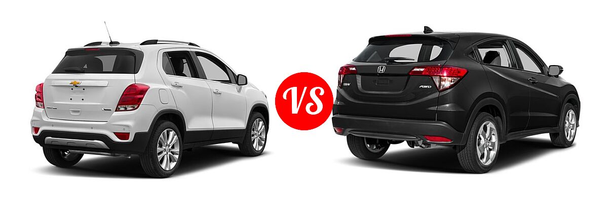 2017 Chevrolet Trax SUV Premier vs. 2017 Honda HR-V SUV EX - Rear Right Comparison