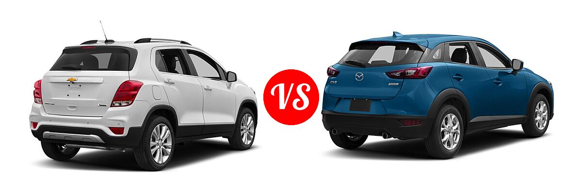 2017 Chevrolet Trax SUV Premier vs. 2017 Mazda CX-3 SUV Sport - Rear Right Comparison