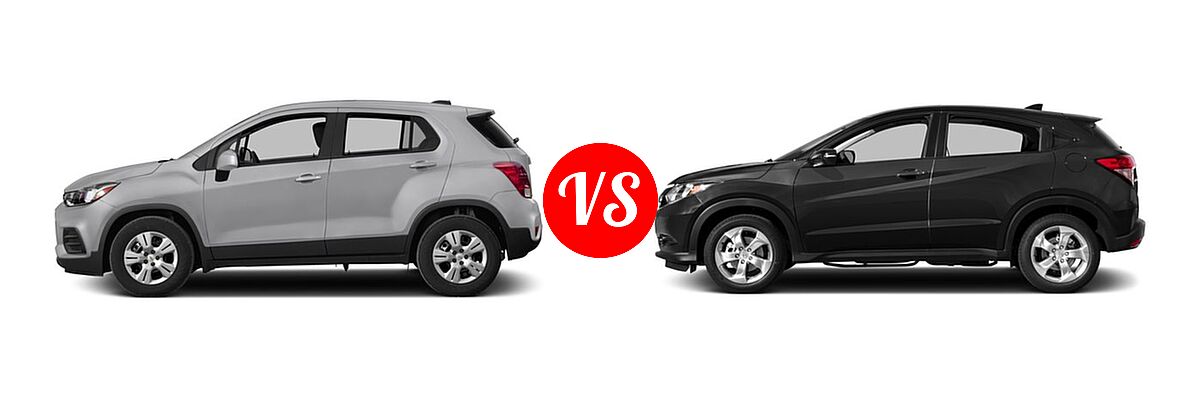 2017 Chevrolet Trax SUV LS vs. 2017 Honda HR-V SUV EX - Side Comparison