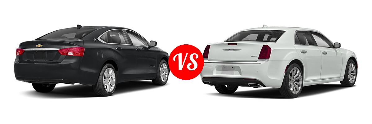 2019 Chevrolet Impala Sedan LS vs. 2019 Chrysler 300 Sedan 300S / Limited / Touring - Rear Right Comparison