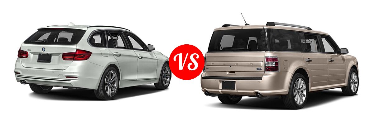 2019 BMW 3 Series Wagon 330i xDrive vs. 2019 Ford Flex Wagon Limited / Limited EcoBoost / SE / SEL - Rear Right Comparison