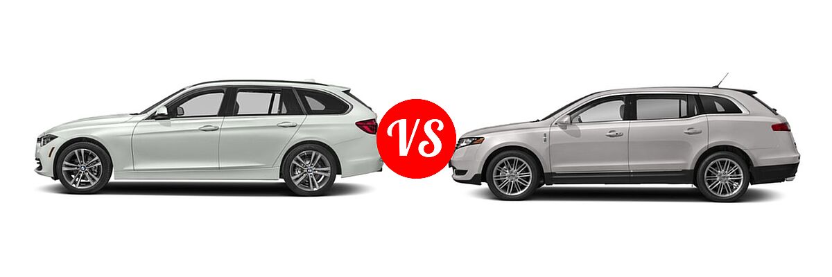 2019 BMW 3 Series Wagon 330i xDrive vs. 2019 Lincoln MKT Wagon Reserve / Standard - Side Comparison