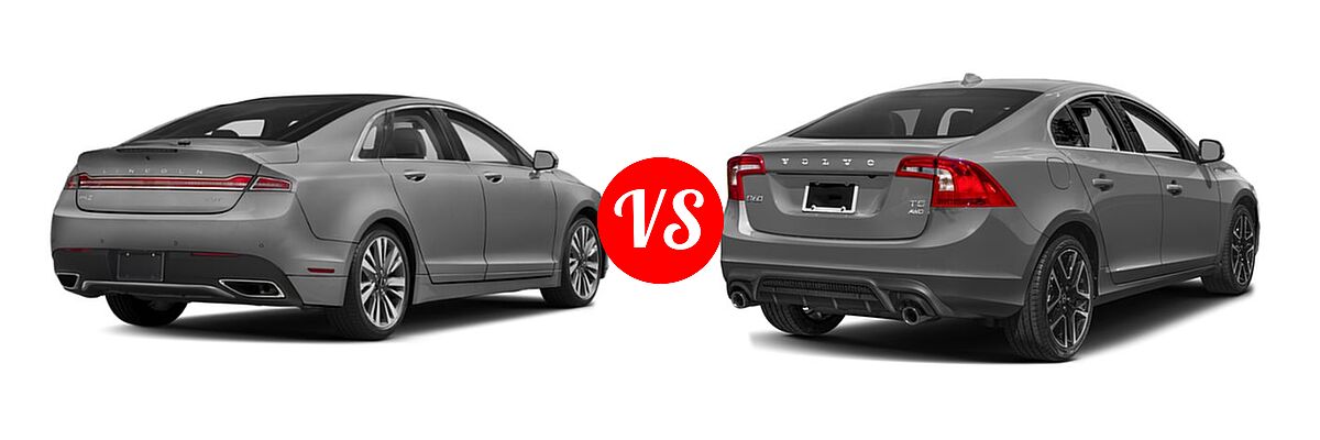 2019 Lincoln MKZ Sedan AWD / FWD / Reserve I / Reserve II vs. 2018 Volvo S60 Sedan Dynamic - Rear Right Comparison