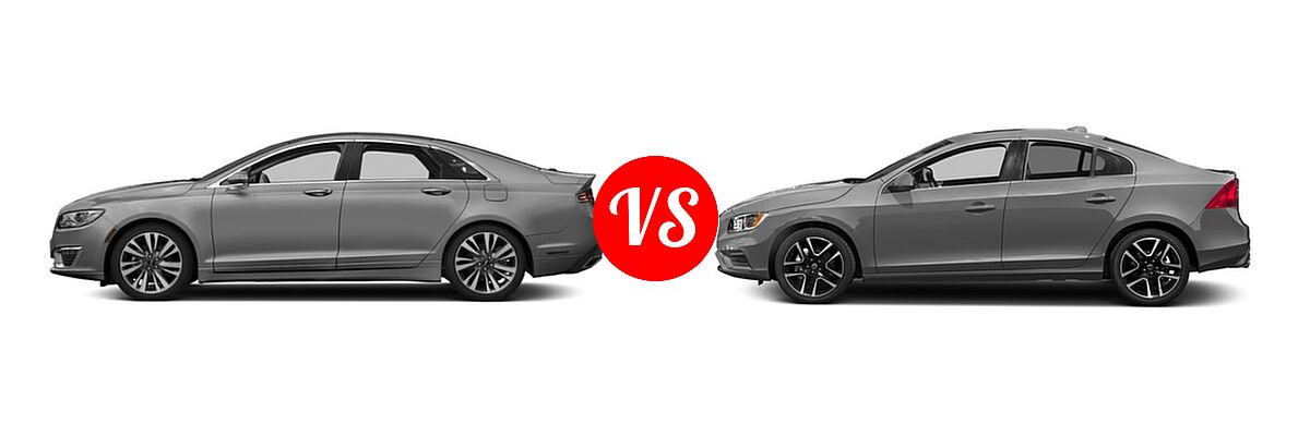 2019 Lincoln MKZ Sedan AWD / FWD / Reserve I / Reserve II vs. 2018 Volvo S60 Sedan Dynamic - Side Comparison