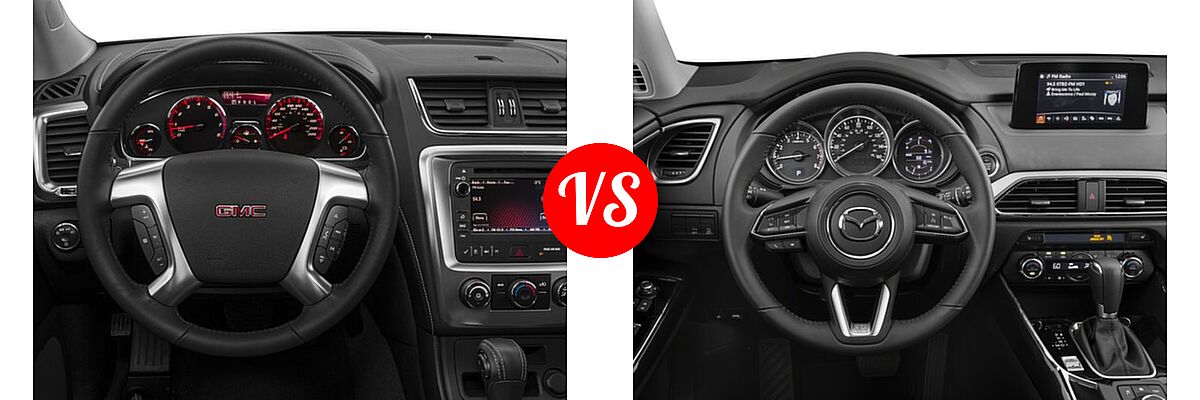 2016 GMC Acadia SUV SL vs. 2016 Mazda CX-9 SUV Sport - Dashboard Comparison