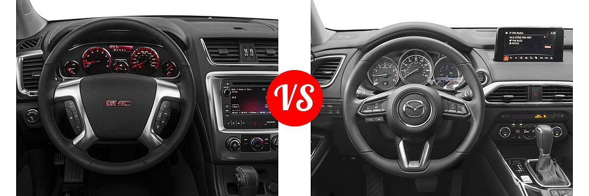 2016 GMC Acadia SUV SL vs. 2016 Mazda CX-9 SUV Touring - Dashboard Comparison