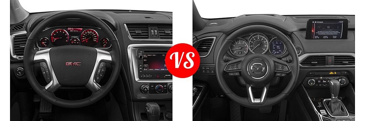 2016 GMC Acadia SUV SL vs. 2016 Mazda CX-9 SUV Grand Touring - Dashboard Comparison