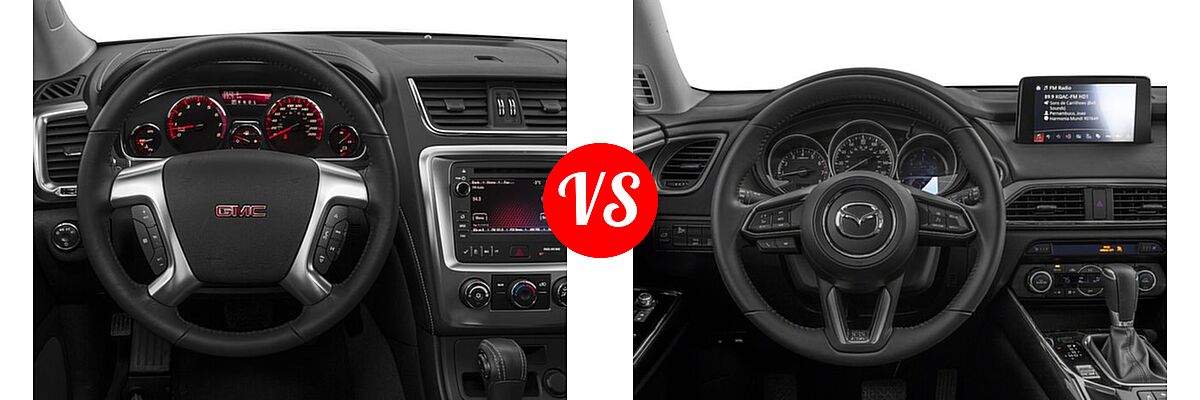 2016 GMC Acadia SUV SL vs. 2016 Mazda CX-9 SUV Touring - Dashboard Comparison