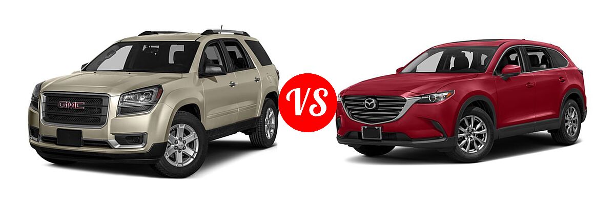 2016 GMC Acadia SUV SL vs. 2016 Mazda CX-9 SUV Touring - Front Left Comparison