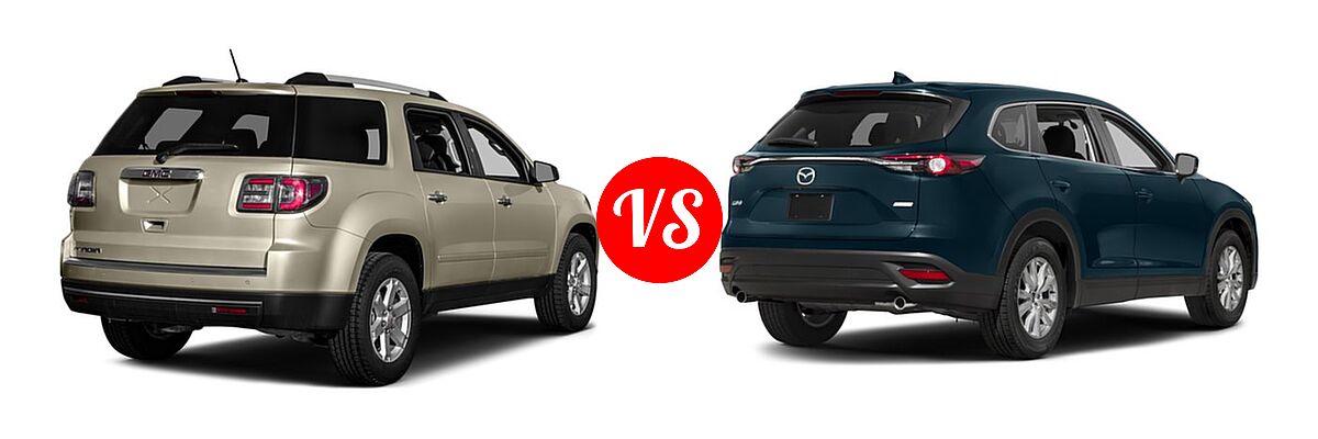 2016 GMC Acadia SUV SL vs. 2016 Mazda CX-9 SUV Sport - Rear Right Comparison
