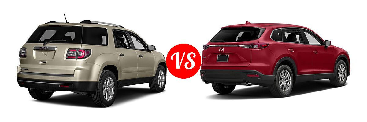 2016 GMC Acadia SUV SL vs. 2016 Mazda CX-9 SUV Touring - Rear Right Comparison