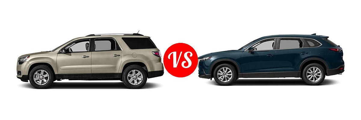 2016 GMC Acadia SUV SL vs. 2016 Mazda CX-9 SUV Sport - Side Comparison