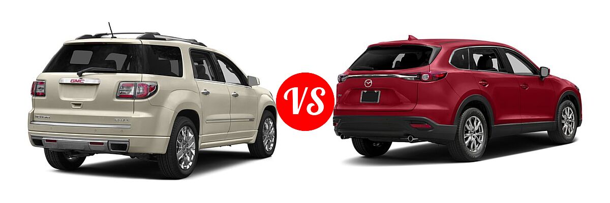 2016 GMC Acadia SUV Denali vs. 2016 Mazda CX-9 SUV Touring - Rear Right Comparison