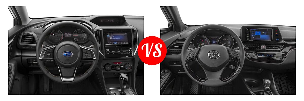 2019 Subaru Crosstrek SUV 2.0i CVT / Limited / Premium vs. 2019 Toyota C-HR SUV LE / Limited / XLE - Dashboard Comparison