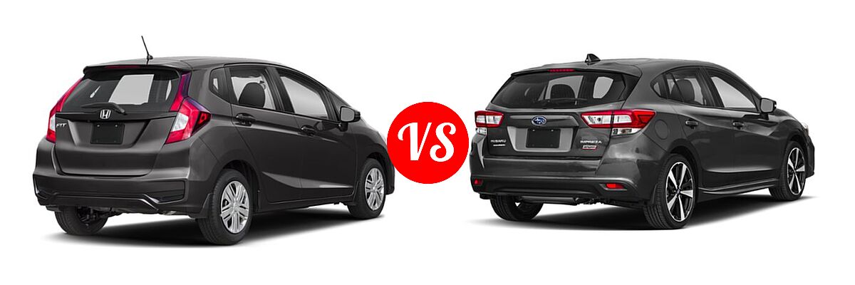 2019 Honda Fit Hatchback LX vs. 2019 Subaru Impreza Hatchback Sport - Rear Right Comparison