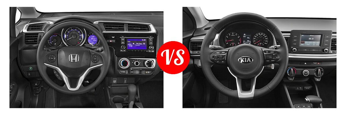2019 Honda Fit Hatchback LX vs. 2019 Kia Rio Hatchback S - Dashboard Comparison