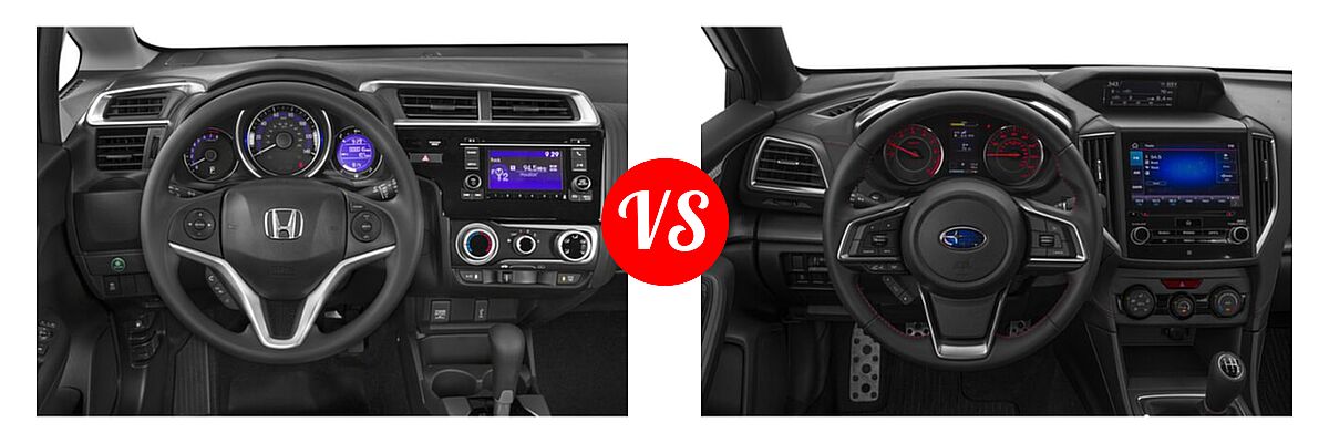 2019 Honda Fit Hatchback LX vs. 2019 Subaru Impreza Hatchback Sport - Dashboard Comparison