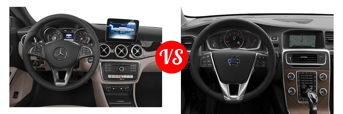 2019 Mercedes-Benz CLA-Class Sedan CLA 250 vs. 2018 Volvo S60 Sedan Inscription / Inscription Platinum - Dashboard Comparison