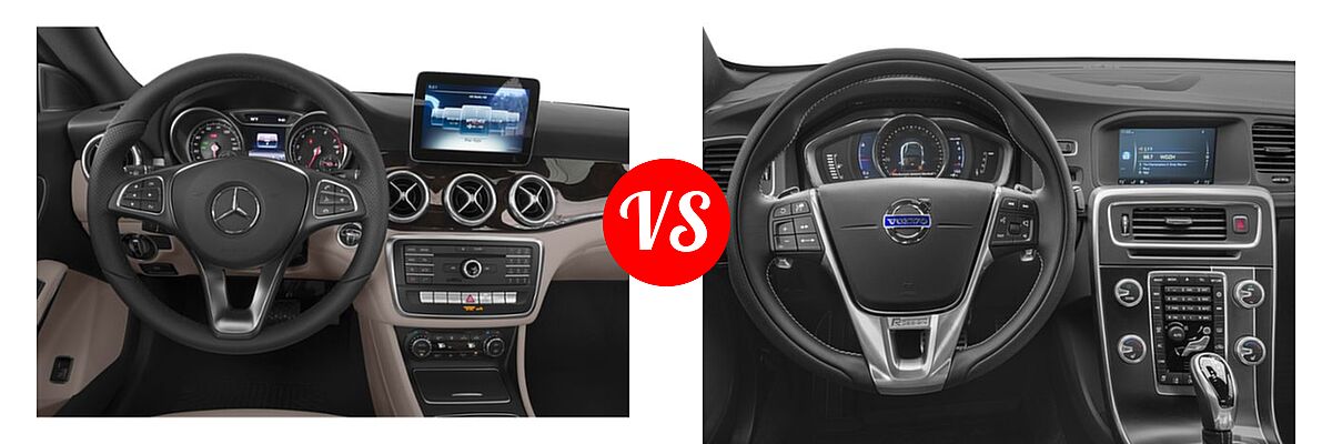 2019 Mercedes-Benz CLA-Class Sedan CLA 250 vs. 2018 Volvo S60 Sedan R-Design Platinum - Dashboard Comparison