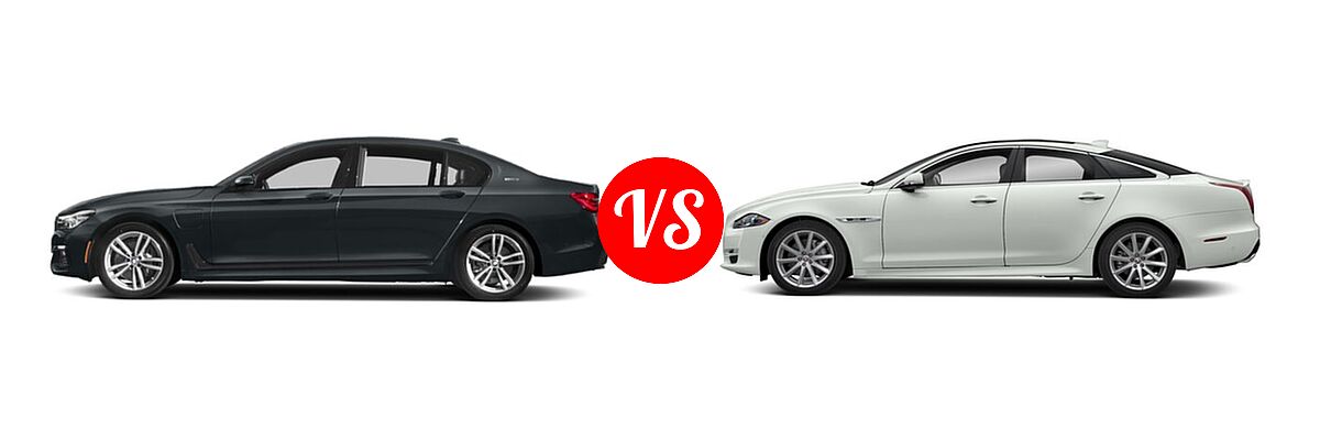 2019 BMW 7 Series Sedan PHEV 740e xDrive iPerformance vs. 2018 Jaguar XJ Sedan XJ R-Sport / XJ Supercharged - Side Comparison
