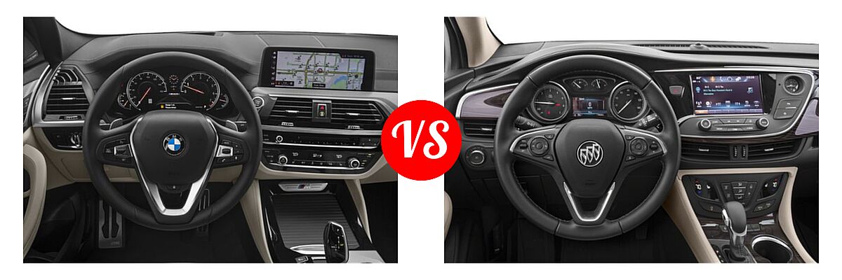 2019 BMW X4 M40i SUV M40i vs. 2019 Buick Envision SUV Essence / FWD 4dr / Preferred / Premium / Premium II - Dashboard Comparison
