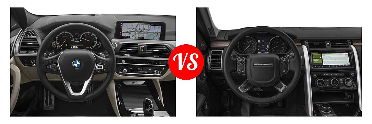 2019 BMW X4 M40i SUV M40i vs. 2020 Land Rover Discovery SUV HSE / HSE Luxury / Landmark Edition / SE - Dashboard Comparison