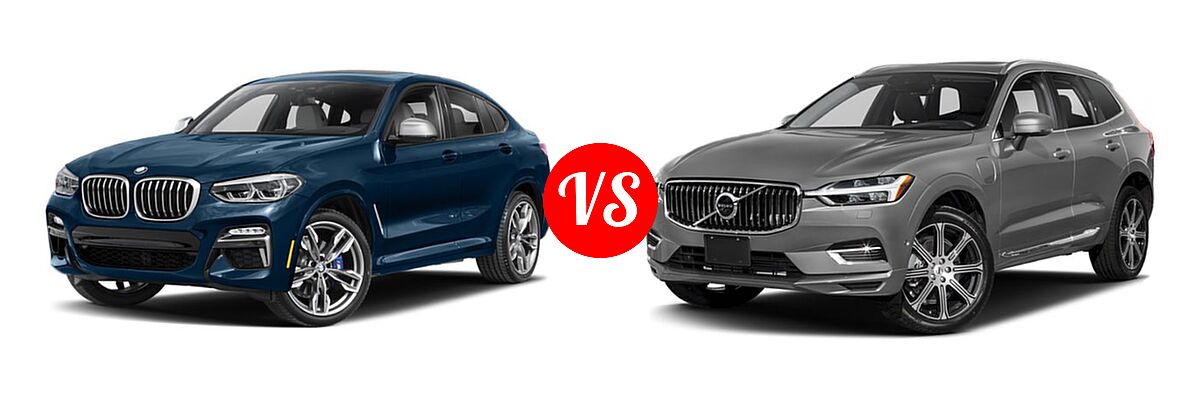 2019 BMW X4 M40i SUV M40i vs. 2019 Volvo XC60 SUV PHEV Inscription / Momentum / R-Design - Front Left Comparison