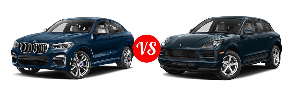 2019 BMW X4 M40i SUV M40i vs. 2020 Porsche Macan SUV AWD / S / Turbo - Front Left Comparison