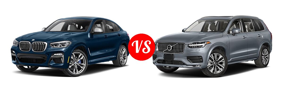 2019 BMW X4 M40i SUV M40i vs. 2022 Volvo XC90 SUV Inscription / Momentum - Front Left Comparison