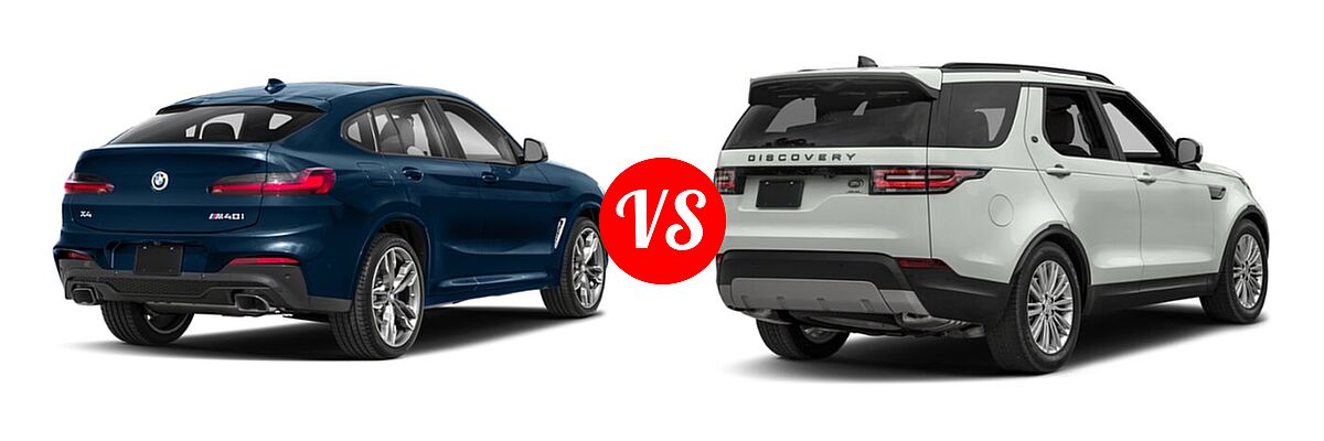 2019 BMW X4 M40i SUV M40i vs. 2020 Land Rover Discovery SUV HSE / HSE Luxury / Landmark Edition / SE - Rear Right Comparison