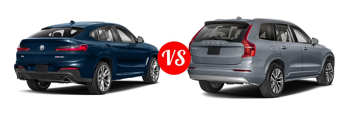 2019 BMW X4 M40i SUV M40i vs. 2022 Volvo XC90 SUV Inscription / Momentum - Rear Right Comparison
