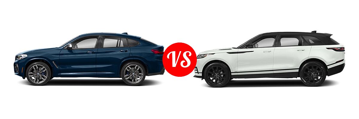 2019 BMW X4 M40i SUV M40i vs. 2019 Land Rover Range Rover Velar SUV R-Dynamic SE - Side Comparison