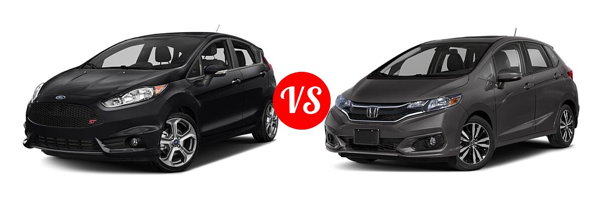 2019 Ford Fiesta Hatchback ST / ST Line vs. 2019 Honda Fit Hatchback EX-L - Front Left Comparison