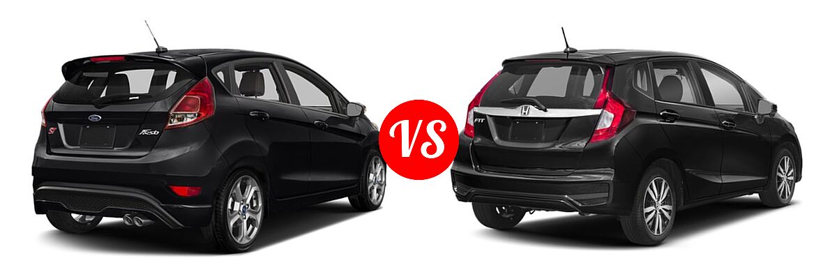 2019 Ford Fiesta Hatchback ST / ST Line vs. 2019 Honda Fit Hatchback EX - Rear Right Comparison