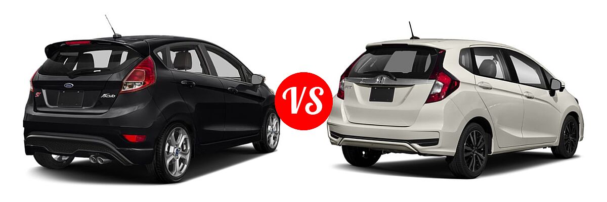 2019 Ford Fiesta Hatchback ST / ST Line vs. 2019 Honda Fit Hatchback EX-L - Rear Right Comparison
