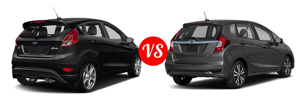 2019 Ford Fiesta Hatchback ST / ST Line vs. 2019 Honda Fit Hatchback EX-L - Rear Right Comparison