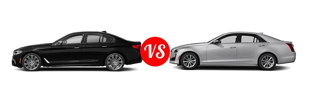 2019 BMW 5 Series M550i Sedan M550i xDrive vs. 2018 Cadillac CTS V-Sport Premium Luxury Sedan V-Sport Premium Luxury RWD - Side Comparison
