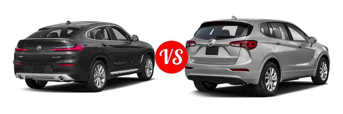 2019 BMW X4 SUV xDrive30i vs. 2019 Buick Envision SUV Essence / FWD 4dr / Preferred / Premium / Premium II - Rear Right Comparison