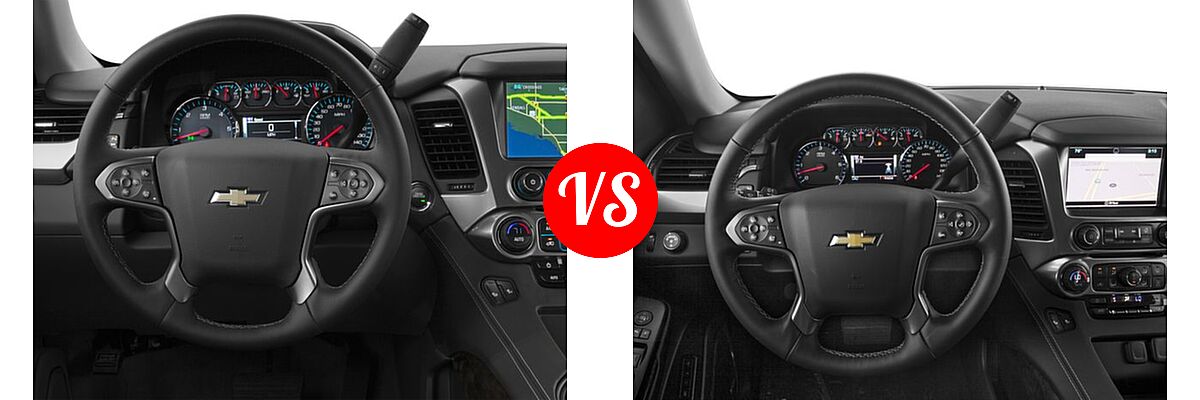 2017 Chevrolet Suburban SUV LS / LT vs. 2017 Chevrolet Tahoe SUV LS / LT - Dashboard Comparison