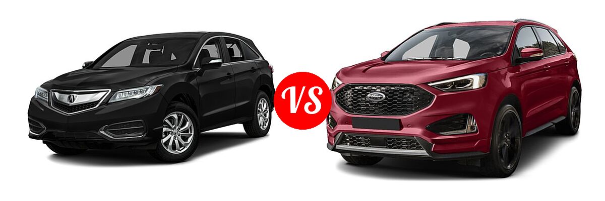 2016 Acura RDX SUV AWD 4dr vs. 2019 Ford Edge SUV SE / SEL / ST / Titanium - Front Left Comparison