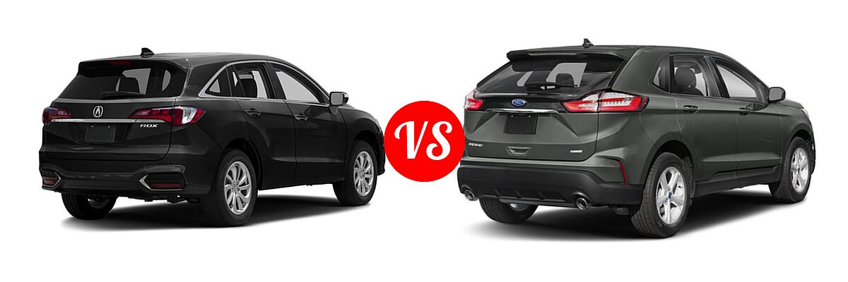 2016 Acura RDX SUV AcuraWatch Plus Pkg / FWD 4dr vs. 2019 Ford Edge SUV SE / SEL / ST / Titanium - Rear Right Comparison