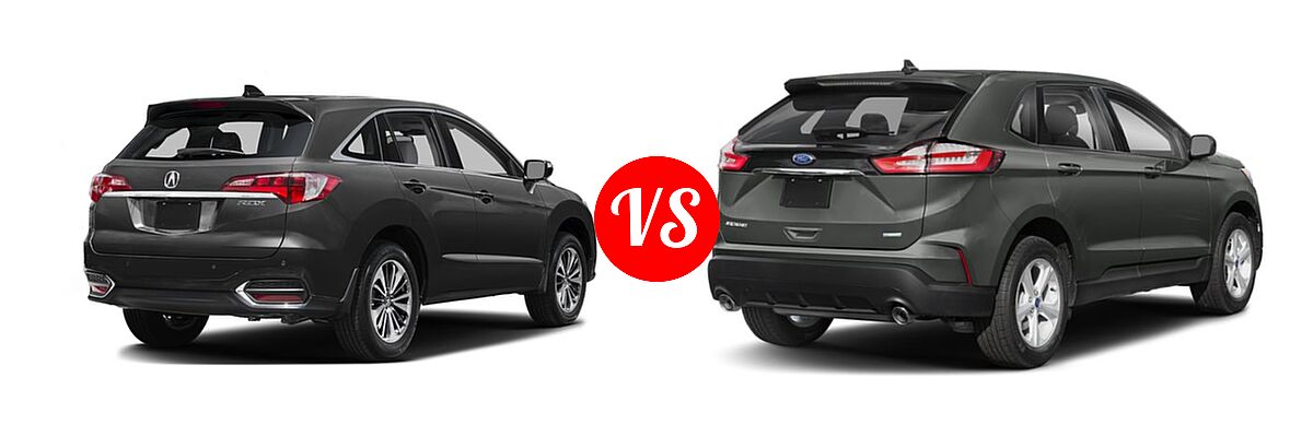 2016 Acura RDX SUV Advance Pkg vs. 2019 Ford Edge SUV SE / SEL / ST / Titanium - Rear Right Comparison