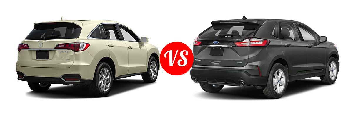 2016 Acura RDX SUV AcuraWatch Plus Pkg vs. 2019 Ford Edge SUV SE / SEL / ST / Titanium - Rear Right Comparison