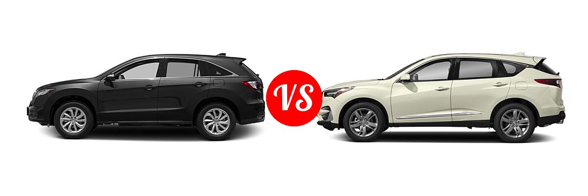 2016 Acura RDX SUV AcuraWatch Plus Pkg / FWD 4dr vs. 2019 Acura RDX SUV w/Advance Pkg - Side Comparison