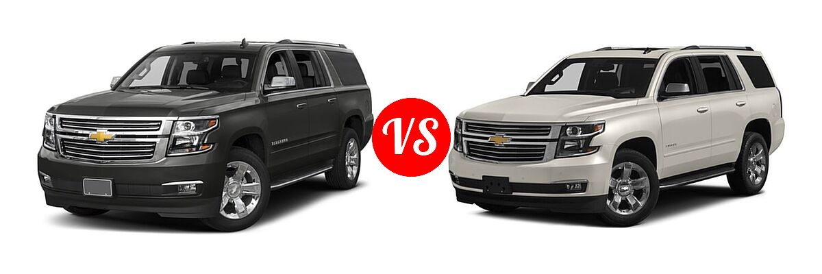 2017 Chevrolet Suburban SUV Premier vs. 2017 Chevrolet Tahoe SUV Premier - Front Left Comparison