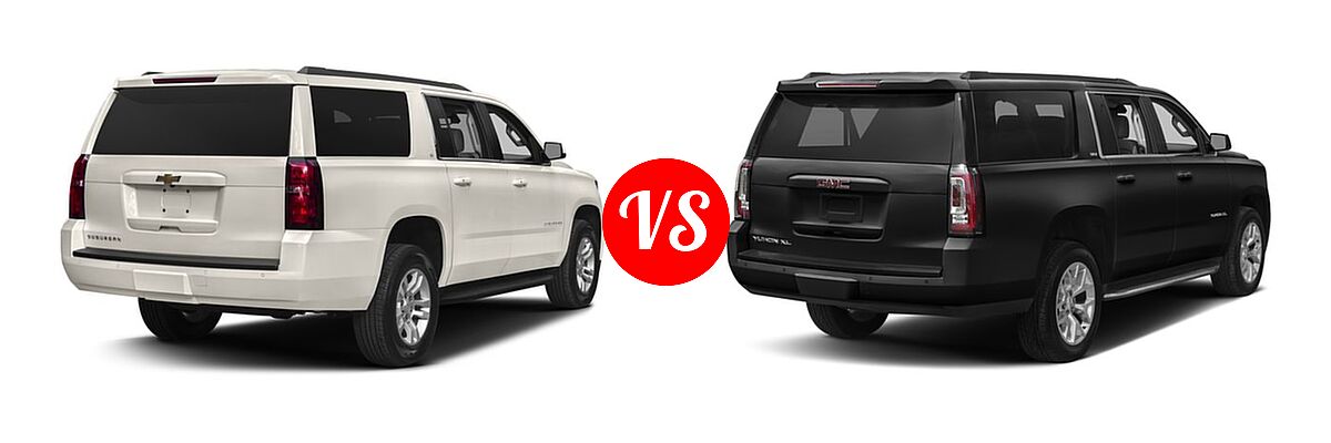 2017 Chevrolet Suburban SUV LS / LT vs. 2017 GMC Yukon XL SUV SLE / SLT - Rear Right Comparison