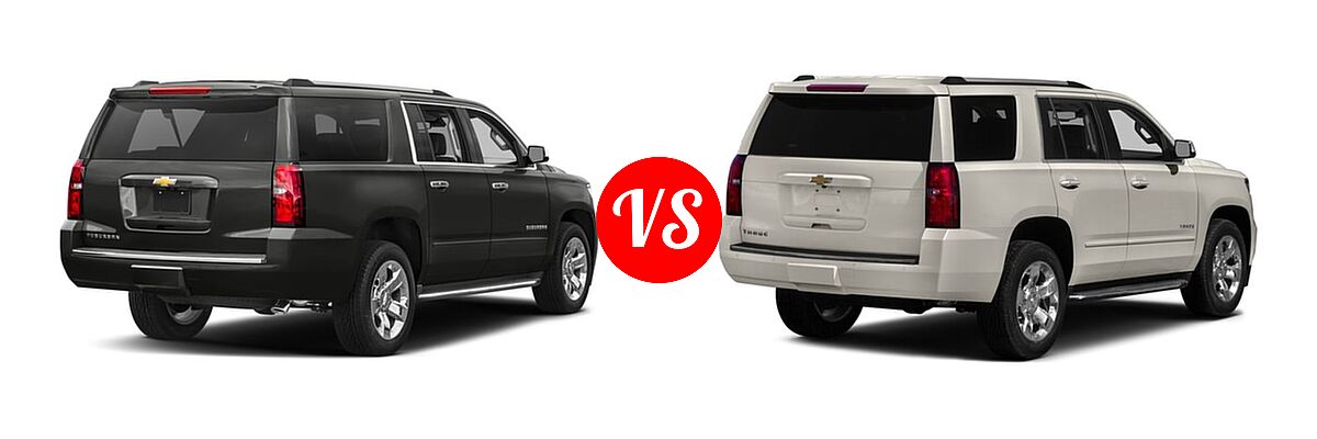 2017 Chevrolet Suburban SUV Premier vs. 2017 Chevrolet Tahoe SUV Premier - Rear Right Comparison