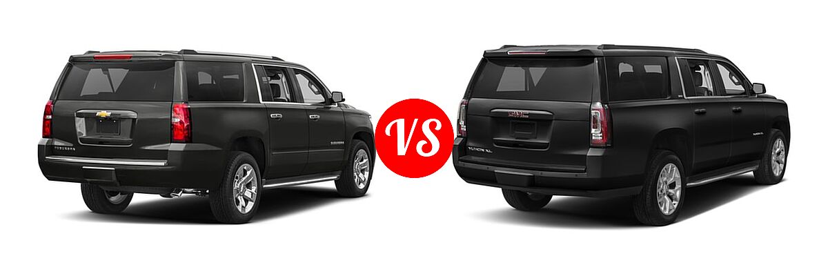 2017 Chevrolet Suburban SUV Premier vs. 2017 GMC Yukon XL SUV SLE / SLT - Rear Right Comparison