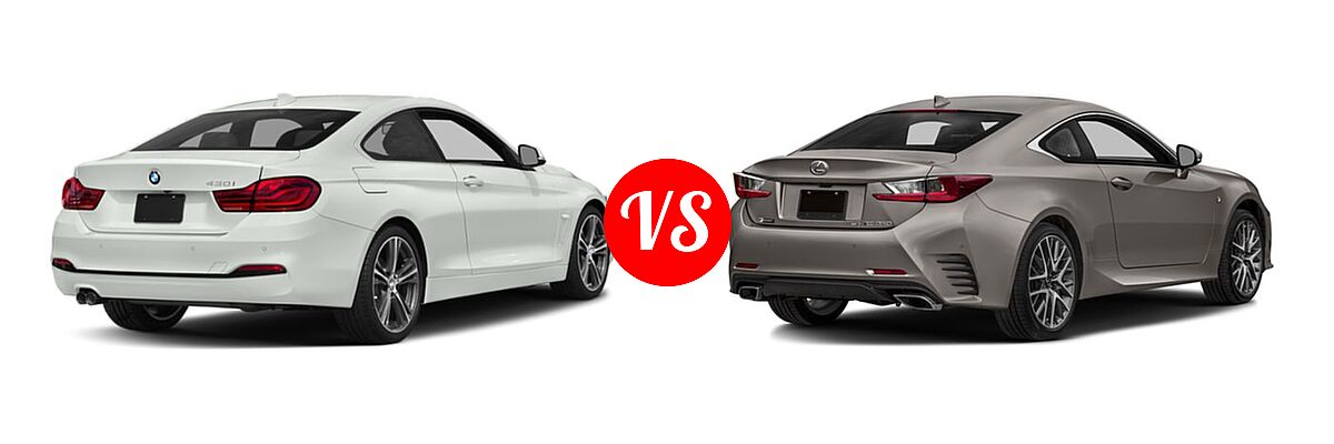2019 BMW 4 Series Coupe 430i / 430i xDrive vs. 2018 Lexus RC 350 Coupe RC 350 - Rear Right Comparison
