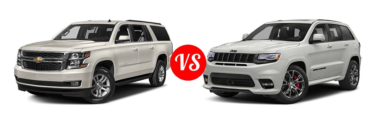 2019 Chevrolet Suburban SUV Premier vs. 2019 Jeep Grand Cherokee SRT SUV SRT - Front Left Comparison